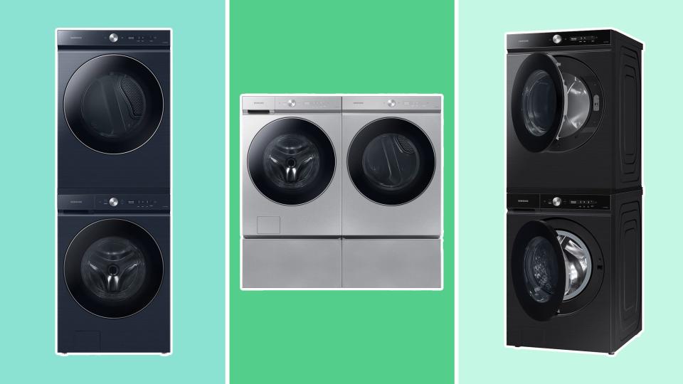 Get more laundry done in a better way with these Samsung Bespoke laundry appliances.