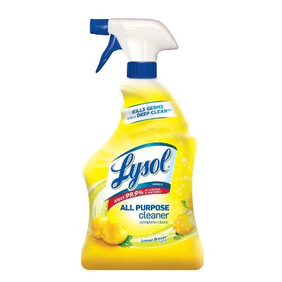 8) Lysol Lemon Breeze Scented All Purpose Cleaner & Disinfectant Spray