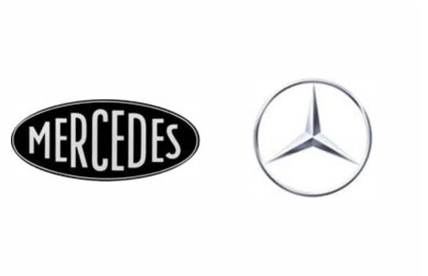 <b>Mercedes</b><br><br> El famoso logo de la marca alemana (última revisión en 2009) dista mucho de los inicios, como se puede observar a la izquierda, con el primer diseño que data de 1902 (Wikimedia Commons)