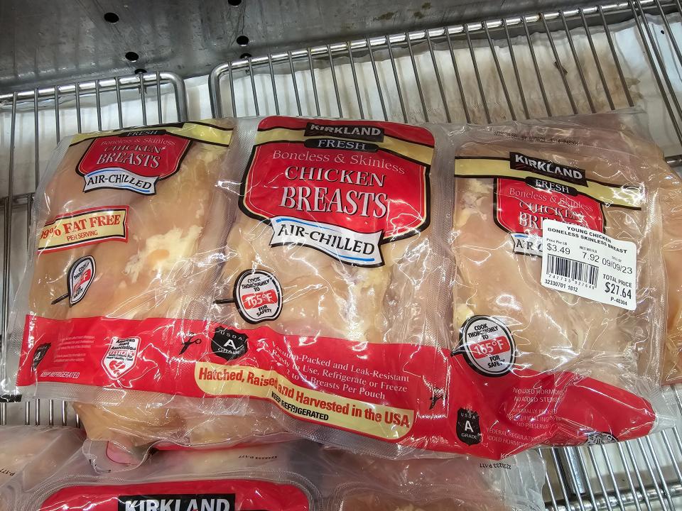Packages of kirkland chicken breasts