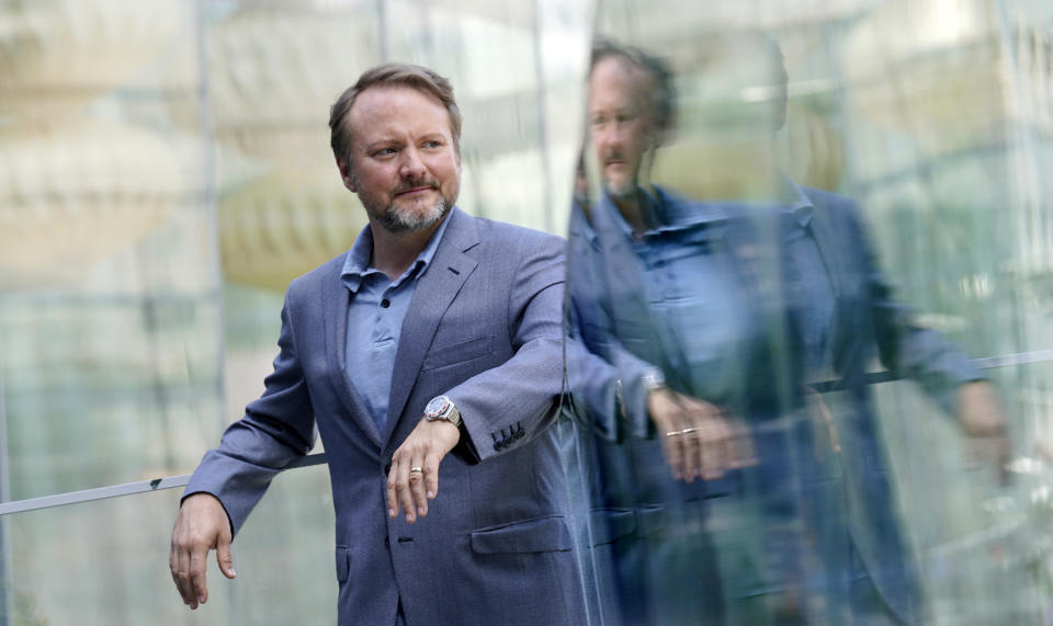 Rian Johnson, director of "Glass Onion: A Knives Out Mystery," poses for a portrait during the 2022 Toronto International Film Festival, Saturday, Sept. 10 2022, at the Shangri-La Hotel in Toronto. (AP Photo/Chris Pizzello)