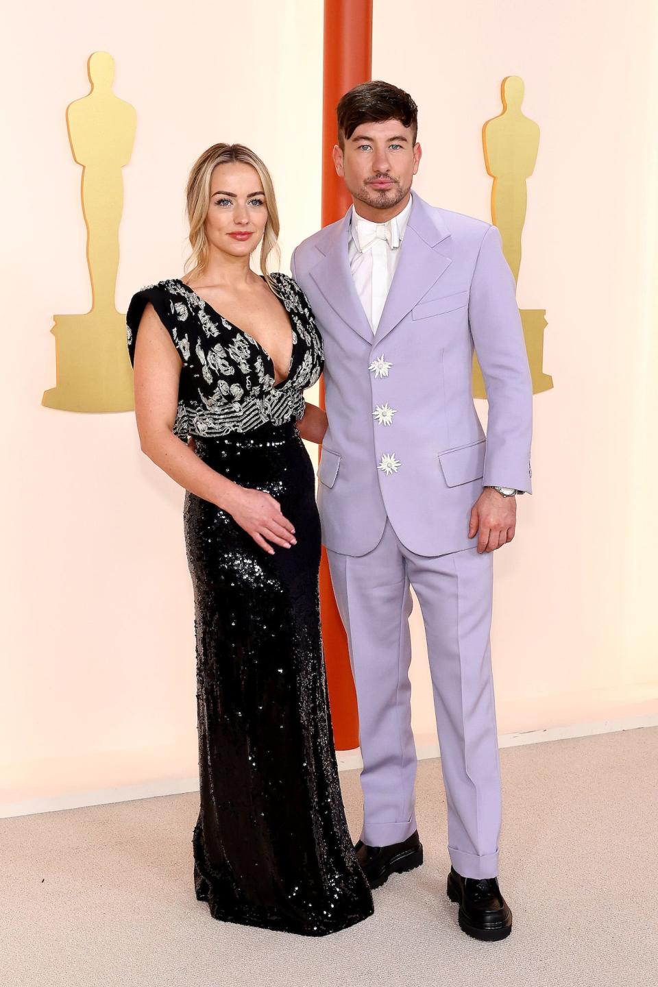 Alyson Kierans and Barry Keoghan attend the 2023 Academy Awards.