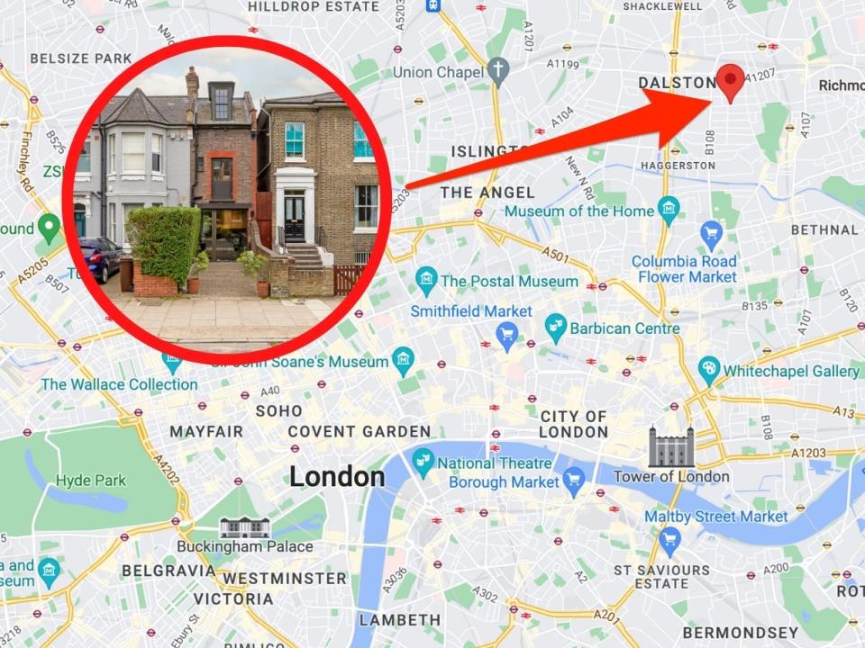 The house is located in East London.