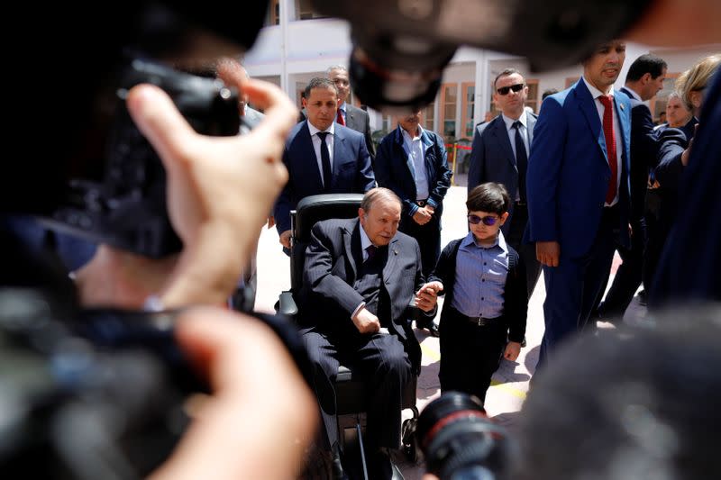 Algeria's President Abdelaziz Bouteflika is pictured after casting his ballot during the parliamentary election in Algiers
