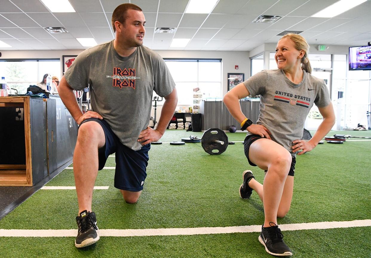 Michael Schofield and Kendall Coyne