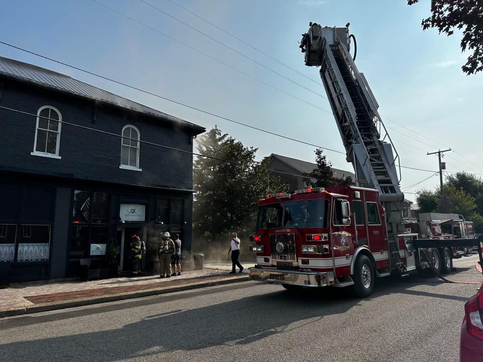 The Richland Township Fire Department battled a fire in the building that housed Ohio Valley Outfitters and two residents on July 24, 2023.