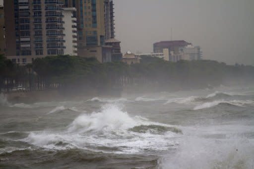 La costa sur de Santo Domingo se ve sacudida este miércoles por el huracán Sandy