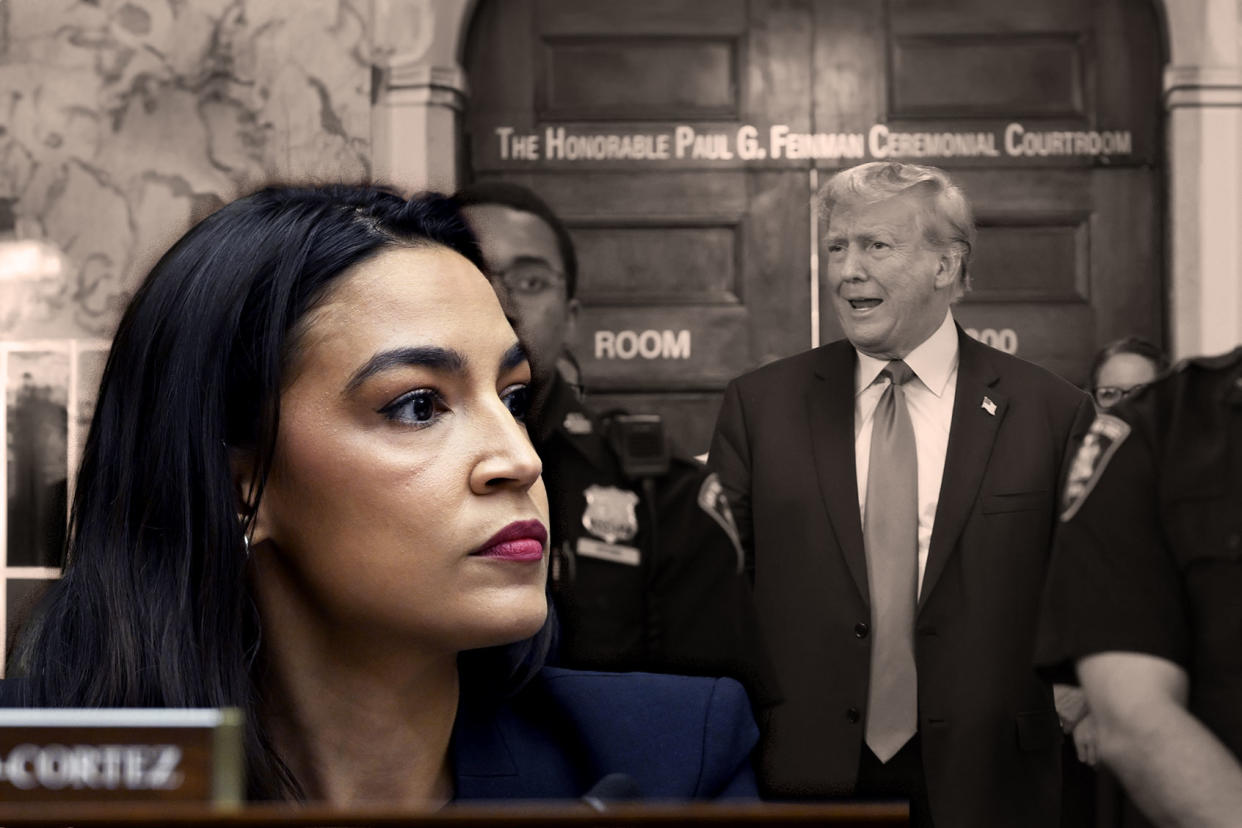 Alexandria Ocasio-Cortez and Donald Trump Photo illustration by Salon/Getty Images