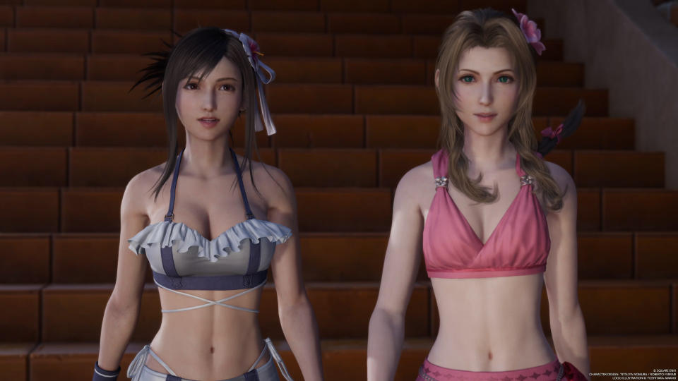 Tifa y Aerith presumen sus figuras con geniales bikinis en Final Fantasy VII Rebirth