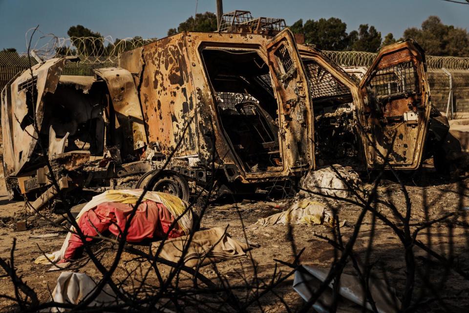 The aftermath of an unprecedented Hamas assault on communities near Gaza in the Kibbutz in Israel.