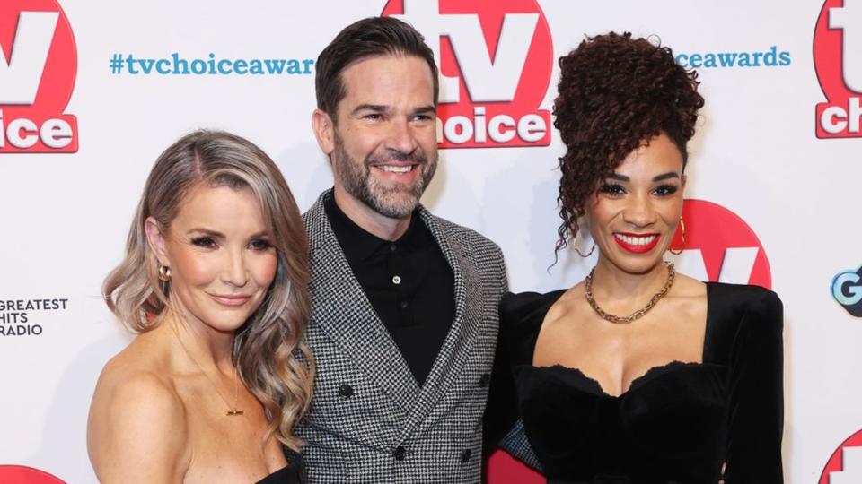 Helen Skelton, Gethin Jones and Michelle Ackerley at the TV Choice Awards