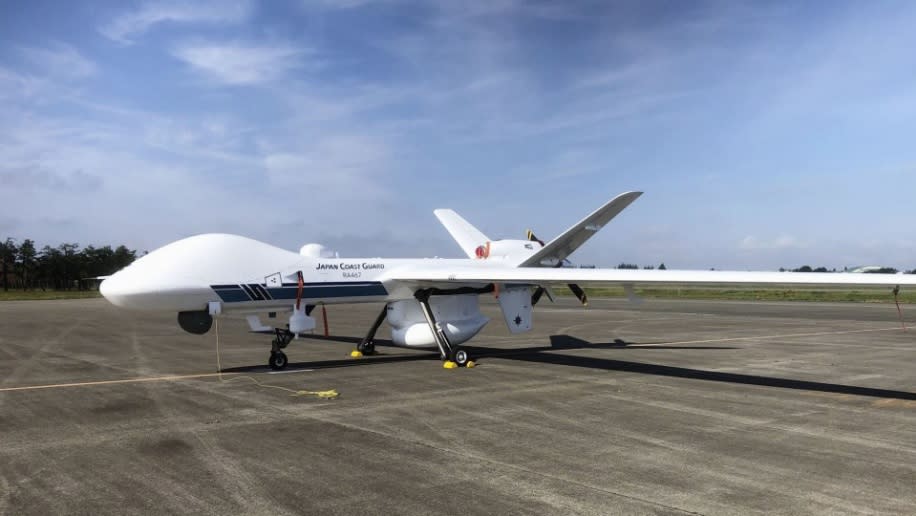 日本海保MQ-9B無人機。   圖：翻攝Japan Coast Guard