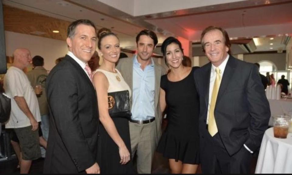 Palm Beach County State Attorney Dave Aronberg, his then-future wife Lynn Lewis, Lorenzo Borghese, Jessica Nicodemo and Glenn Straub at a 2015 charity event at Palm Beach Polo for Nicodemo's pet rescue group.