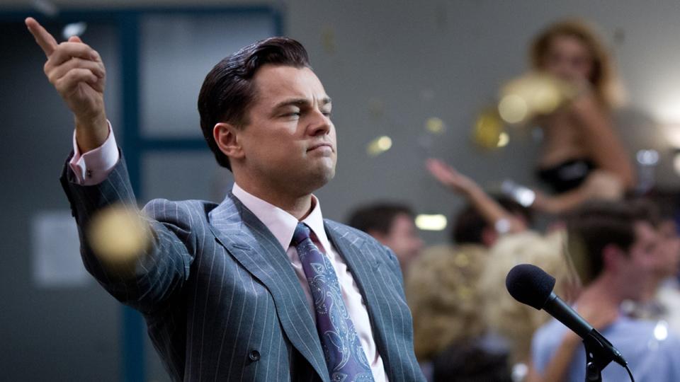 Leonardo DiCaprio in The Wolf of Wall Street