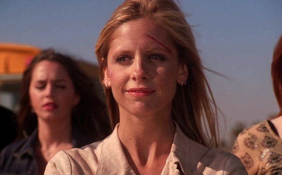 Sarah Michelle Gellar in the series finale of "Buffy the Vampire Slayer."