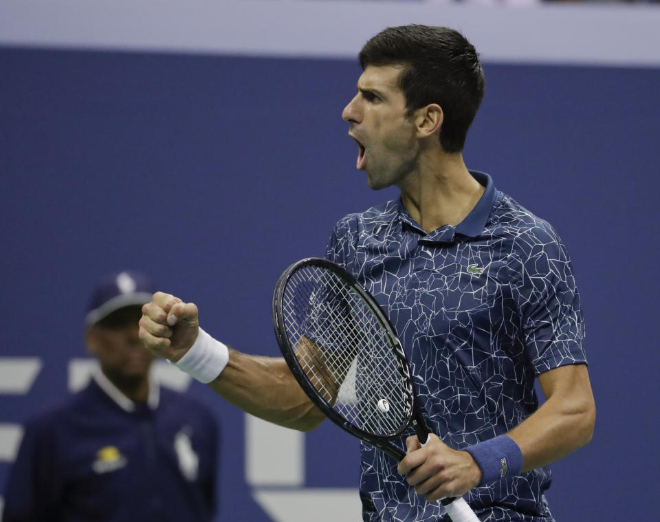 Novak Djokovic took another step in the history books at the U.S. Open on Sunday. (AP Photo)