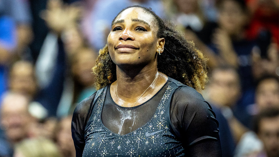 Serena Williams (pictured) emotional at the US Open.