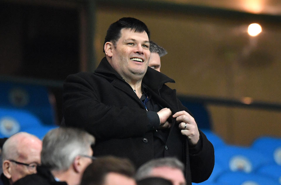 Mark Labbett in the stands before the game