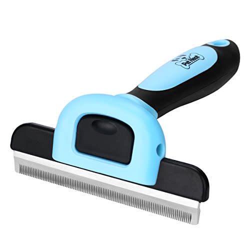 Pet Grooming Brush Effectively Reduces Shedding by Up to 95% Professional Deshedding Tool for Dogs and Cats (Amazon / Amazon)