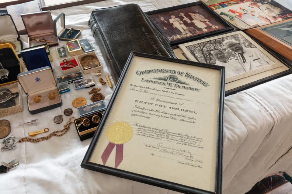 The sale includes memorabilia from Harland Sanders, including his original Kentucky Colonel certificate, which prompted him to begin calling himself Colonel Sanders and dressing in the iconic suit and bow tie.