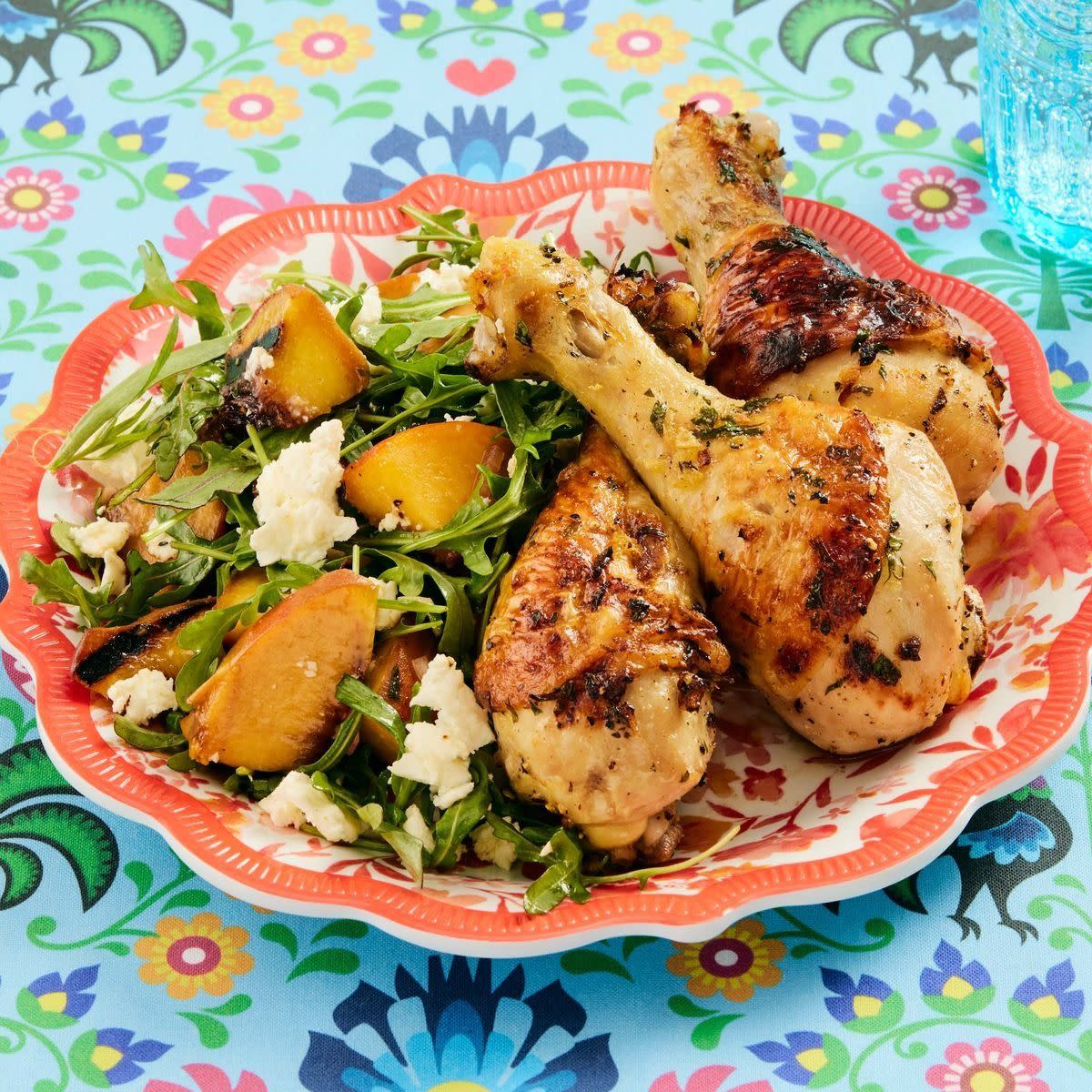 summer dinner recipes grilled peach salad