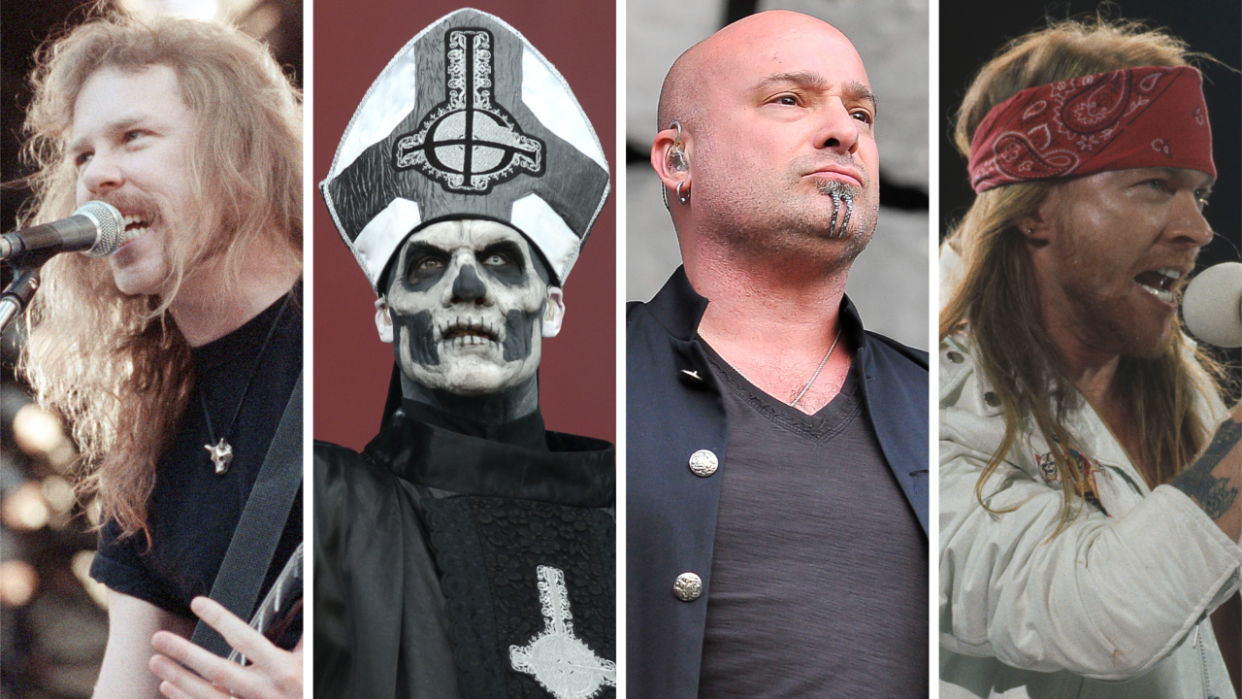  Photos of Metallica, Ghost, Disturbed and Guns N Roses onstage. 
