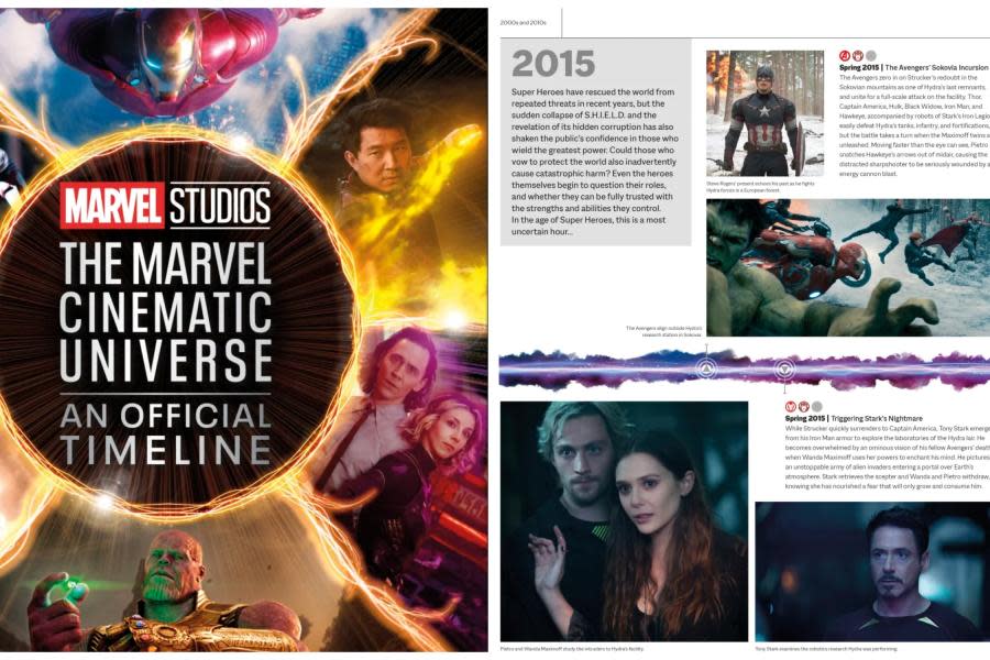 Presentan la cronología oficial del Universo Cinematográfico de Marvel en su nuevo libro
