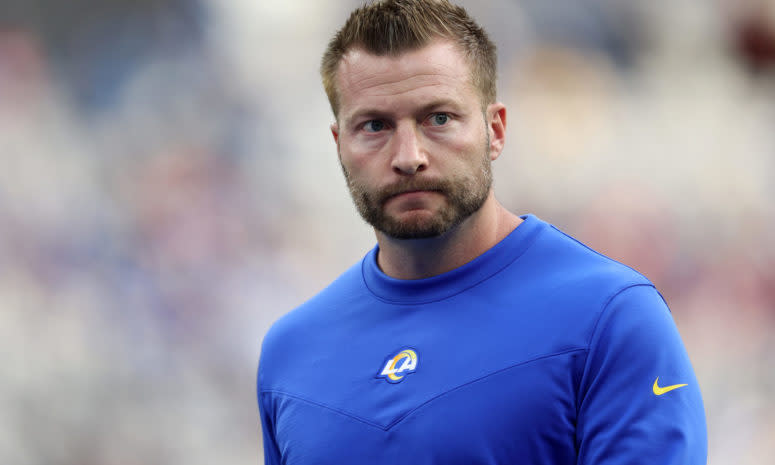 Rams head coach Sean McVay against the 49ers