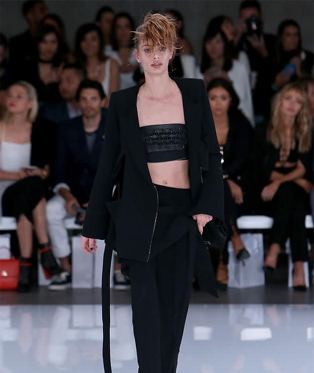 Cassi walks for Toni Maticevski at MBFWA 2016. Photo: Getty