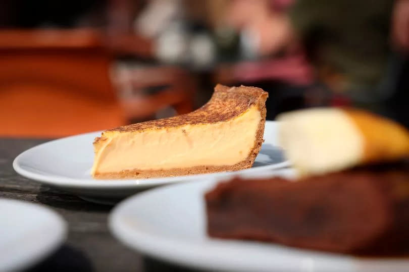 Egg custard tart and ultimate chocolate brownie