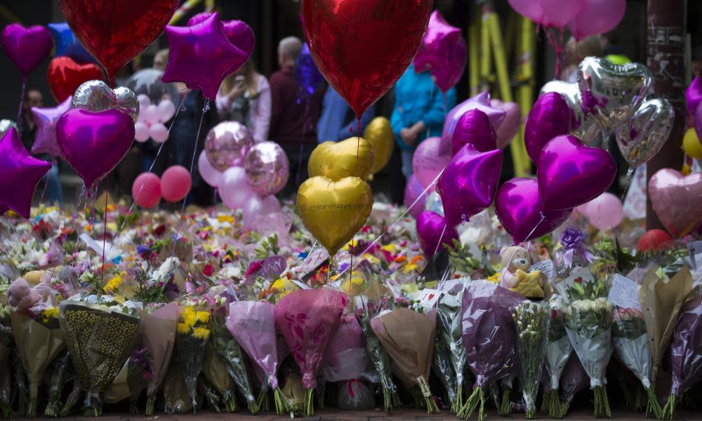 Balloons and flowers in Manchester