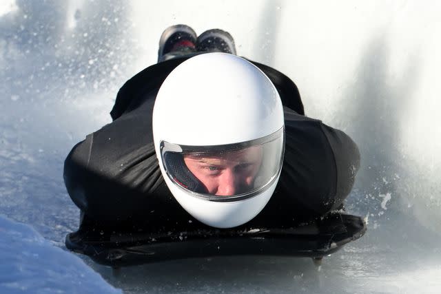 <p>Karwai Tang/WireImage</p> Prince Harry at the Invictus Games Winter Training Camp in Canada on Feb. 15, 2024