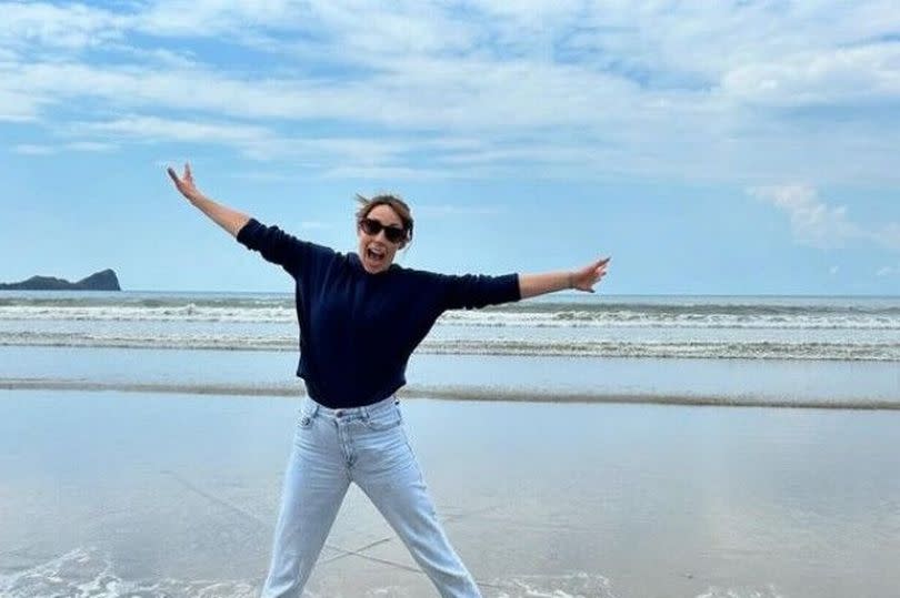 The One Show presenter Alex Jones at the National Trust's Rhossili Old Rectory over the bank holiday weekend -Credit:Alex Jones/Instagram