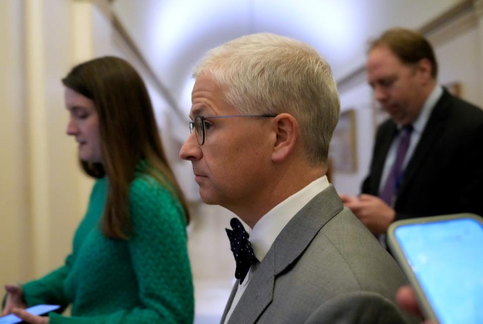 Patrick McHenry in the halls of Congress on 19 October (Getty Images)