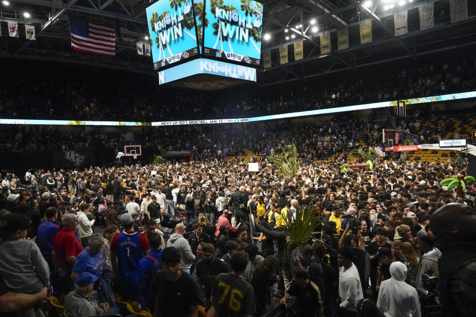 UCF knocked off No. 3 Kansas for its first Big 12 win on Wednesday night.