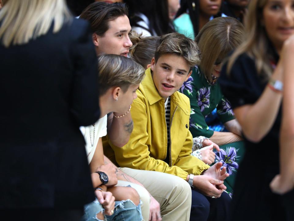 Cruz Beckham at London Fashion Week in 2019.