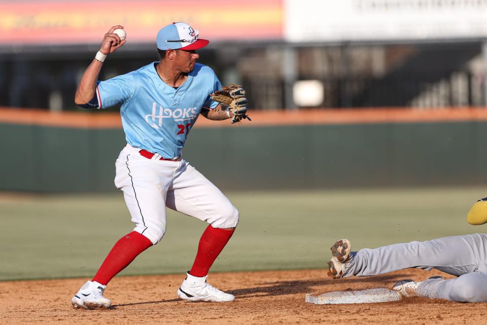 The Hooks fell, 5-1, to the San Antonio Missions at Whataburger Field in Corpus Christi, Texas, on Tuesday, June 7, 2022. 