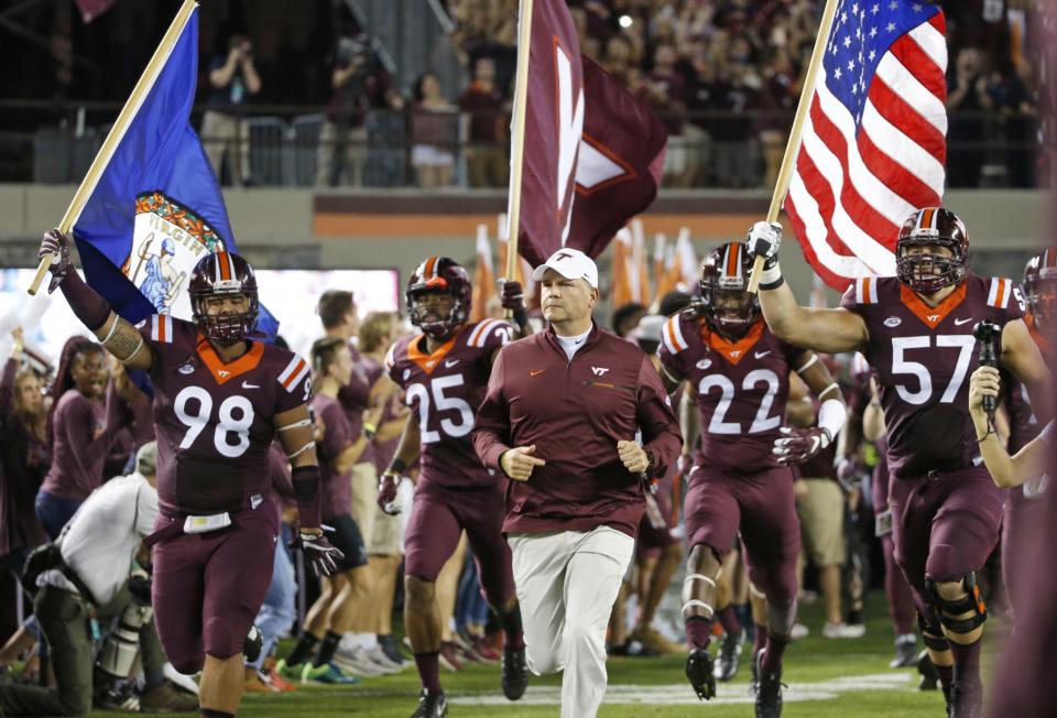 Virginia Tech ran the not-so-common fullback-to-fullback touchdown pass.