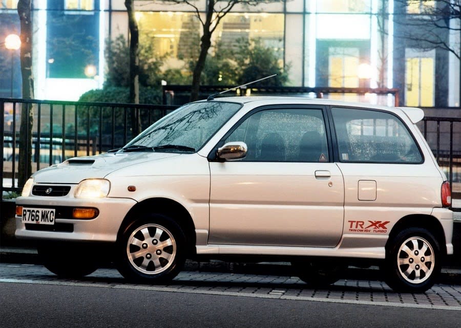 <p>When the world was going <strong>crazy</strong> for roadgoing versions of World Rally Championship cars like the Mitsubishi Evo and Subaru Impreza, Daihatsu offered its take on the theme: the Cuore Avanzato TR-XX R4. However, it was more a product of the fertile <strong><em>Kei</em></strong> car market in Japan than stage victories in the WRC.</p><p>The tiny Cuore came with <strong>four-wheel drive</strong> and a turbocharged engine like its more illustrious compatriot, but with 659cc on hand it was somewhat less powerful. The four-cylinder engine corralled 64bhp to offer 0-60mph in 8.5 seconds and, if you were determined, it could hit <strong>101mph</strong>. Doesn’t sound much but the way the Cuore had to be driven hard made it a surprisingly <strong>entertaining</strong> and unusual way to brighten any journey.</p>