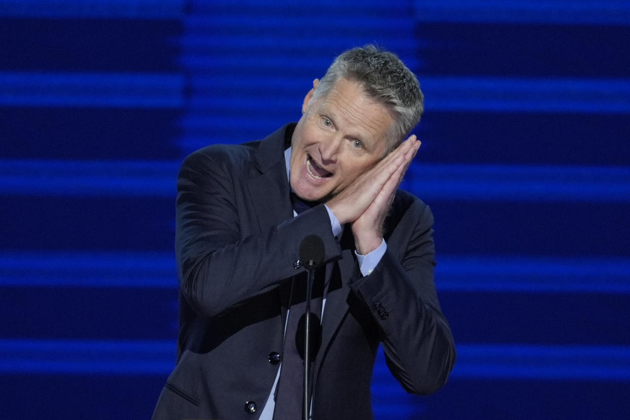 Kerr speaks during the Democratic National Convention Monday in Chicago. (J. Scott Applewhite/AP)
