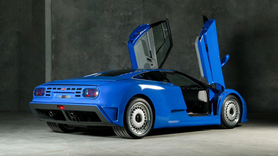 1994 Bugatti EB 110 GT protoype has striking gullwing doors. - Credit: Copley Motorcars