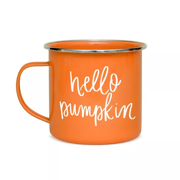 Sweet Water Decor Pumpkin Spice Orange Metal Coffee Mug -18oz : Target