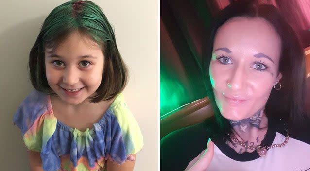 Lilee (left) went missing on Thursday morning. Police say she was last seen with Shannon Millikin (right). Source: Queensland Police