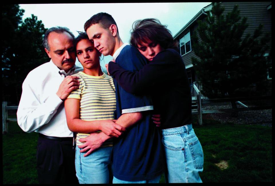Zachary Cartaya&nbsp;took this photograph with his family&nbsp;soon after surviving&nbsp;the Columbine attack in 1999. He says he is "so proud" of the Stoneman Douglas students. (Photo: Ray Ng via Getty Images)