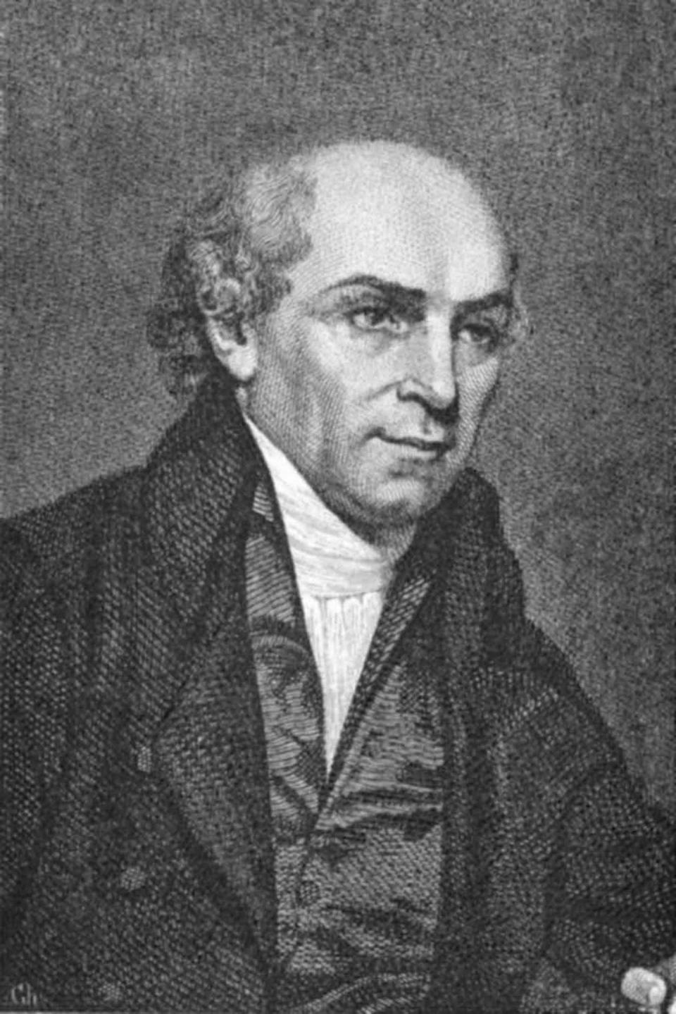 An engraving of shoemaker turn missionary William Carey