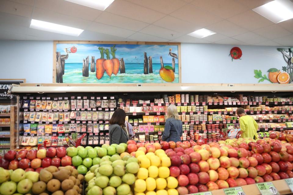 Trader Joe's at the Page Field Commons in Fort Myers had its grand opening on Friday, February 5, 2021. Customers were greeted with a d.j. and dancing employees as the doors opened at 8:00 a,m,  