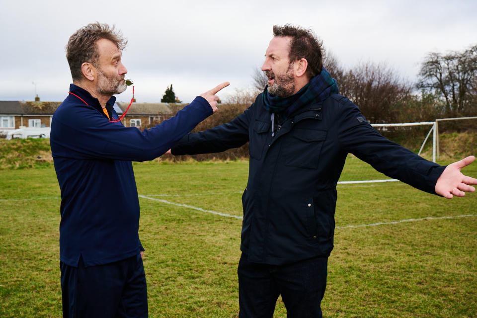 Lee becomes a pain for referee Toby in Not Going Out episode Football.