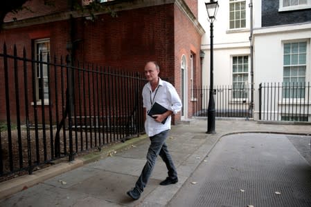 Dominic Cummings, special advisor for Britain's Prime Minister Boris Johnson, leaves Downing Street, in London