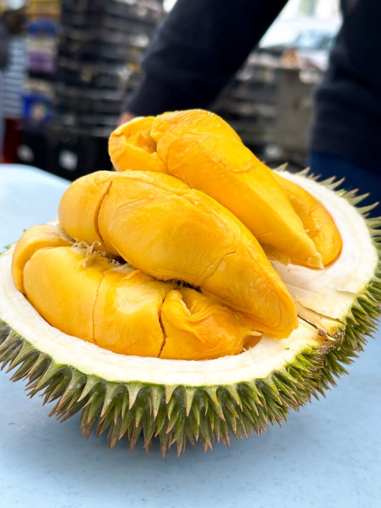 The durian is so smelly it’s sometimes mistaken for a gas leak. Shutterstock
