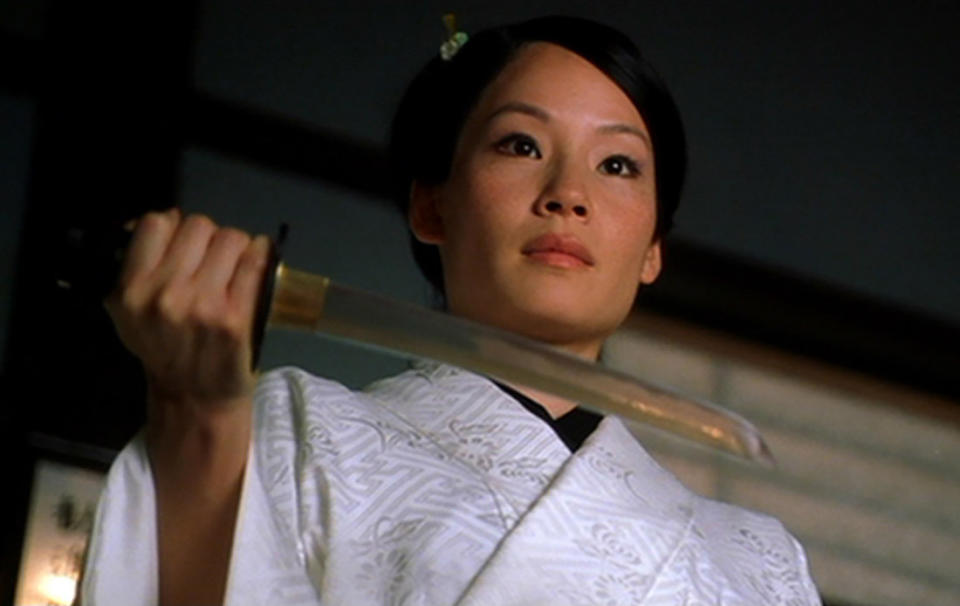 Lucy Liu holds a sword in "Kill Bill Vol 1"